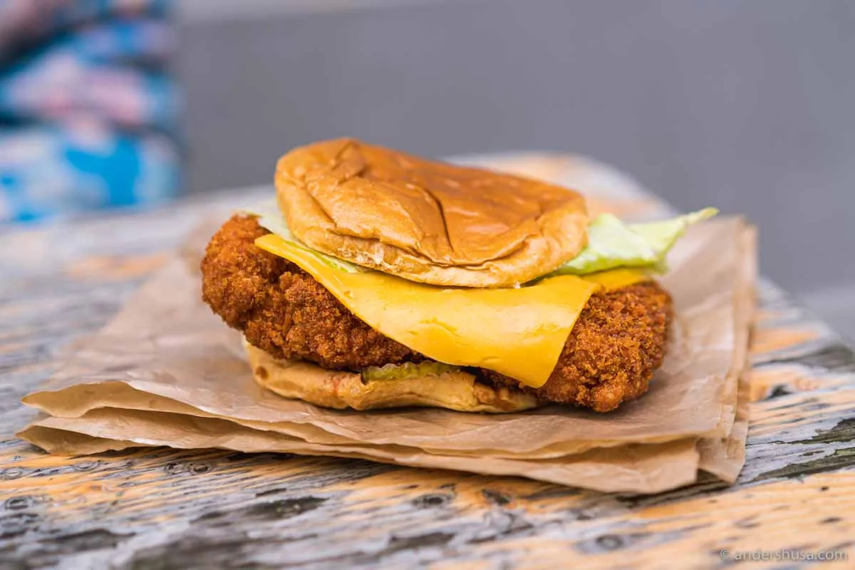 Poulette signature dishes Spicy Fried Chicken SandwichClassic Fried Chicken SandwichButtermilk Fried Chicken TendersCrispy Cauliflower Sandwich